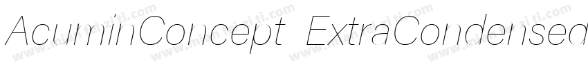 AcuminConcept ExtraCondensedSemibol字体转换